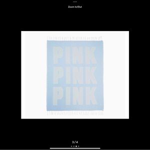 Limited edition PINK by Victoria secret fringed blanket throw